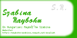 szabina maybohm business card